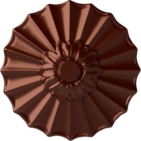 Ekena Millwork Shakuras Ceiling Medallion (Fits Canopies up to 1 3/8"), Hand-Painted Antique Copper, 9"OD x 1 3/8"P CM09SHACS